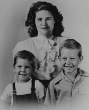Agnes Hutchinson with her sons, Jimmie Lee (left) and Robbie, taken about a year before the tornado.