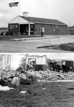A before-and-after view of the Atlantic Post Office.